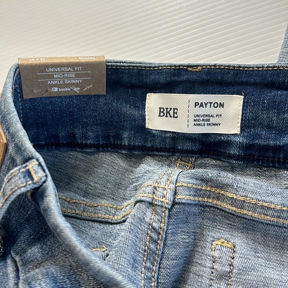 BKE Payton Universal Fit Mid-Rise Ankle Skinny Jeans Size 32x27. NWT - Picture 10 of 10